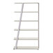 a white shelf with a ladder