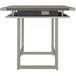 A Safco Mirella stone gray rectangular standing conference table with a drawer.