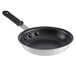 A black Vollrath Arkadia aluminum non-stick fry pan with a black silicone handle.