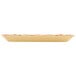 A yellow rectangular Venetian Get Melamine display tray with a scalloped edge and floral design.