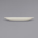 An ivory stoneware plate with a narrow rim.