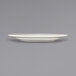 An Ivory stoneware plate with a wide rim.