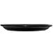 A black International Tableware stoneware platter with a narrow rim.