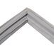 A gray replacement door gasket with a corner of the frame.