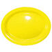 A yellow platter with a white background.