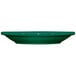 A green saucer on a white background.