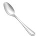 a silver spoon on a white background