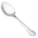 A Vollrath stainless steel serving spoon with a silver handle.