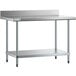 A Regency stainless steel work table with undershelf.