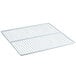 A metal grid shelf for an Avantco UBB-378 Series back bar refrigerator.