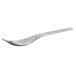 A Front of the House stainless steel scoop spoon with a long handle.