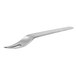 A stainless steel scoop fork with a sharp point.
