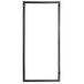 A rectangular black door gasket with black lines on a white background.