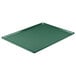 A green rectangular Cambro dietary tray.