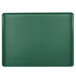 A green rectangular Cambro dietary tray.