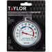 A Taylor refrigerator/freezer thermometer in packaging.