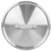 A Vollrath stainless steel lid with a metal handle.