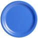 a close-up of a blue plate