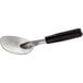 An American Metalcraft stainless steel ice cream spade with a black handle.