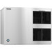 A stainless steel Hoshizaki air cooled ice machine with black vents.