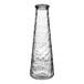 An American Metalcraft clear acrylic water bottle with a pebbled design and a black cap.