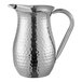 An American Metalcraft stainless steel bell pitcher with a handle.