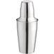 An American Metalcraft stainless steel cocktail shaker with a lid.