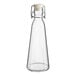 A clear acrylic hinged water bottle with a white cap.