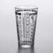 An American Metalcraft pint glass with a diagram on it.