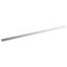 A long thin stainless steel wall guard with a white background.
