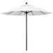 a close up of a white umbrella