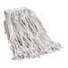 A white Carlisle extra large cotton cut-end wet mop head.