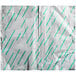 A package of green striped interfolded foil with a plastic wrapper.