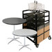 Resilient ABS Plastic 36 inch Round Adjustable Height Bistro Table Package