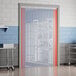 A Curtron transparent PVC strip door in a school kitchen.