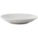 A Dudson matte pearl stoneware plate with a curved edge on a white background.