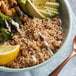 a close up of food