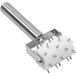 An American Metalcraft dough docker with a metal handle and stainless steel pins.