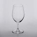 A close-up of a clear Lucaris Bliss water goblet.