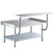 A Regency stainless steel equipment stand with a stainless steel work surface and galvanized undershelf.