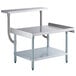 A Regency stainless steel equipment stand with galvanized undershelf and stainless steel work surface.