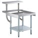 A Regency stainless steel equipment stand with two shelves.