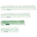 A close up of three Unger Monsoon Plus green and white striped washer sleeves.