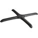 A black plastic cross table base plate.