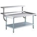 A Regency stainless steel equipment stand with two shelves.