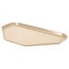 A beige trapezoid-shaped MFG fiberglass cafeteria tray.