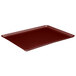 A burgundy rectangular MFG Tray on a white background.