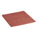 A close-up of a red rubber Choice anti-fatigue floor mat with holes.