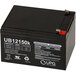 A black Magliner 12V battery with white text on it.
