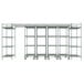 A grey Metro Super Erecta Pro top-track kit with shelves on wheels.